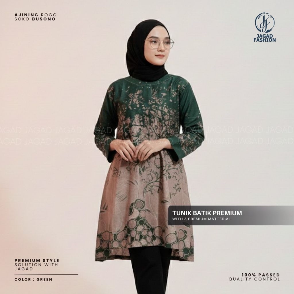 TUNIK BATIK ATASAN WANITA DRESS BLOUSE TUNIK BATIK WANITA MUSLIM BATIK ATASAN BATIK WANITA ADA JUMBO