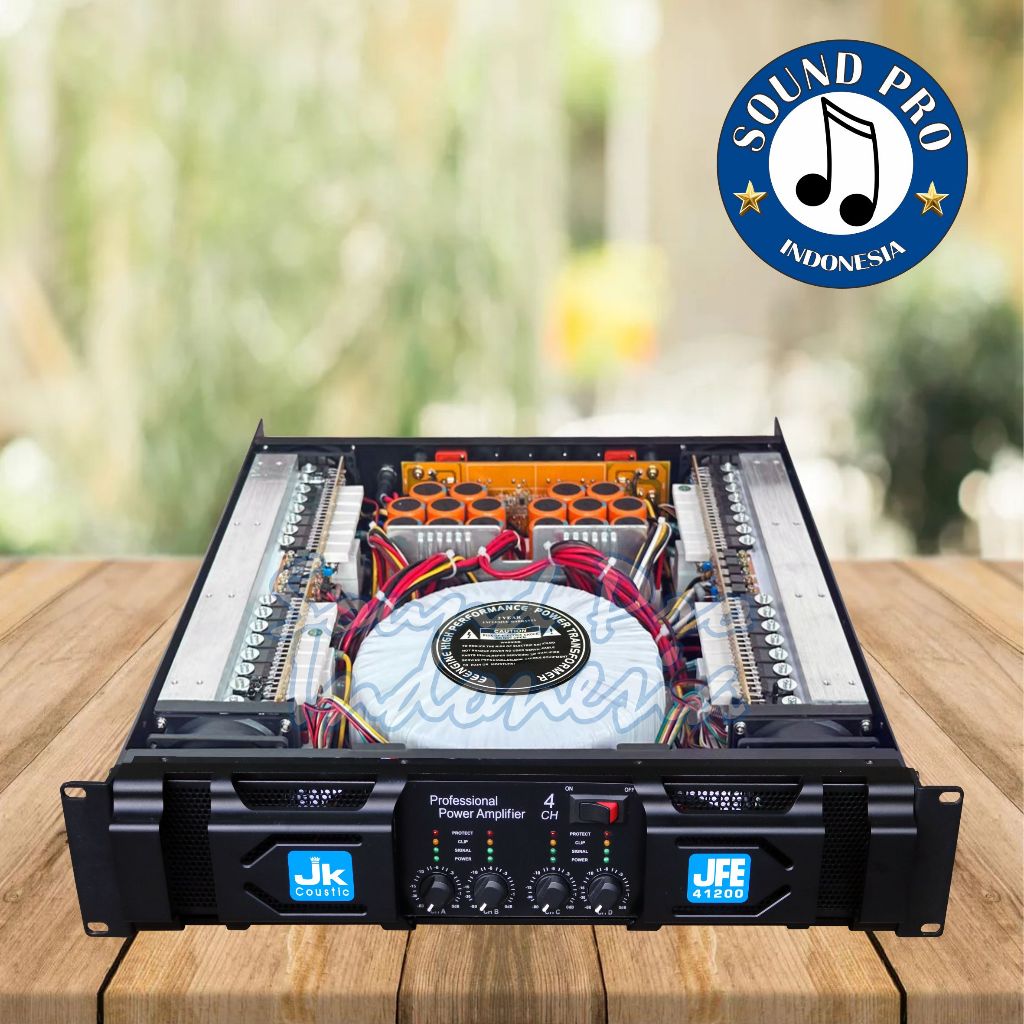 Power amplifier 4 chanel Jk coustic JFE 41200 4 x 1200 watt