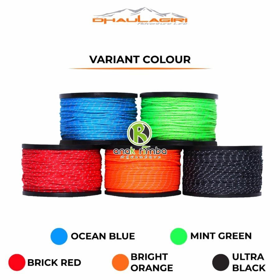 TALI PRUSIK REFLEKTOR PRUSIK REFLEKTIVE 2 MM X 100 METER TALI TENDA REFLEKTIF