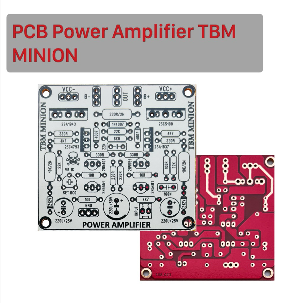PCB TBM MINION Pcb power amplifier TBM minion klas AB