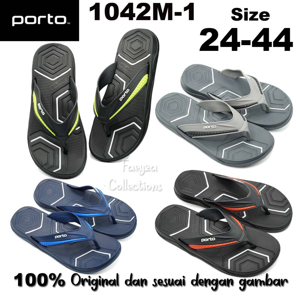 SANDAL JEPIT LAKI LAKI PEREMPUAN ANAK ANAK DEWASA PORTO 1042 SANDAL JEPIT SANTAI NYAMAN 24-44