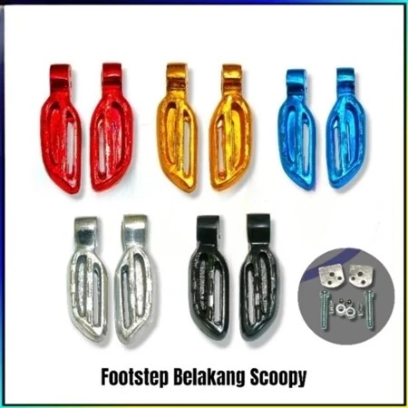 FOOTSEP BELAKANG SCOOPY CROM PIJAKAN KAKI FOOTSTEP SCOOPY DAUN 2020 2021 2022 UNIVERSAL HONDA