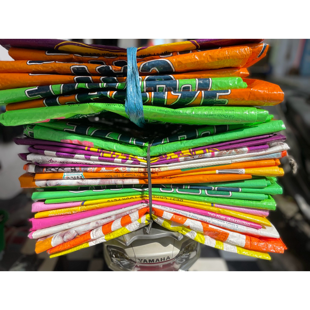 Karung Plastik Bekas Makanan Kucing 20kg, Sak Bekas Makanan Kucing Ukuran 20kg