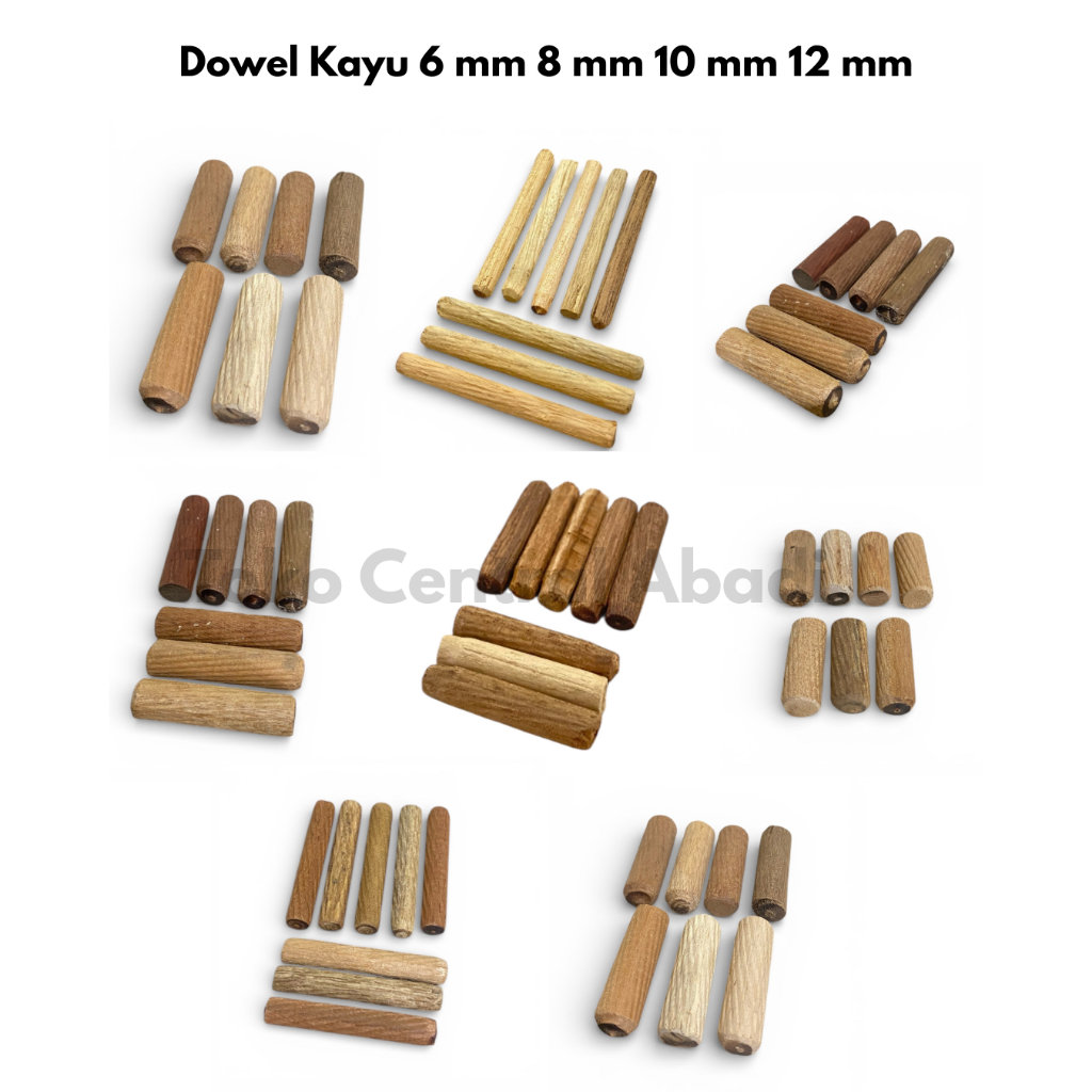 Dowel Kayu / Dowel / Ambalan Kayu / Dowel 6 mm 8 mm 10 mm 12 mm