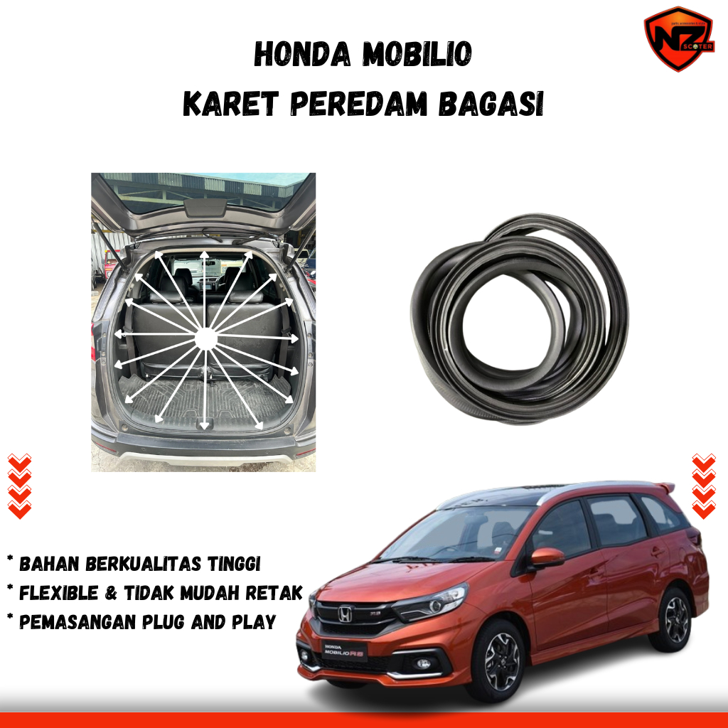 Karet Peredam Bagasi Honda Mobilio | Karet Pintu Bagasi Belakang | Sparepart Mobil