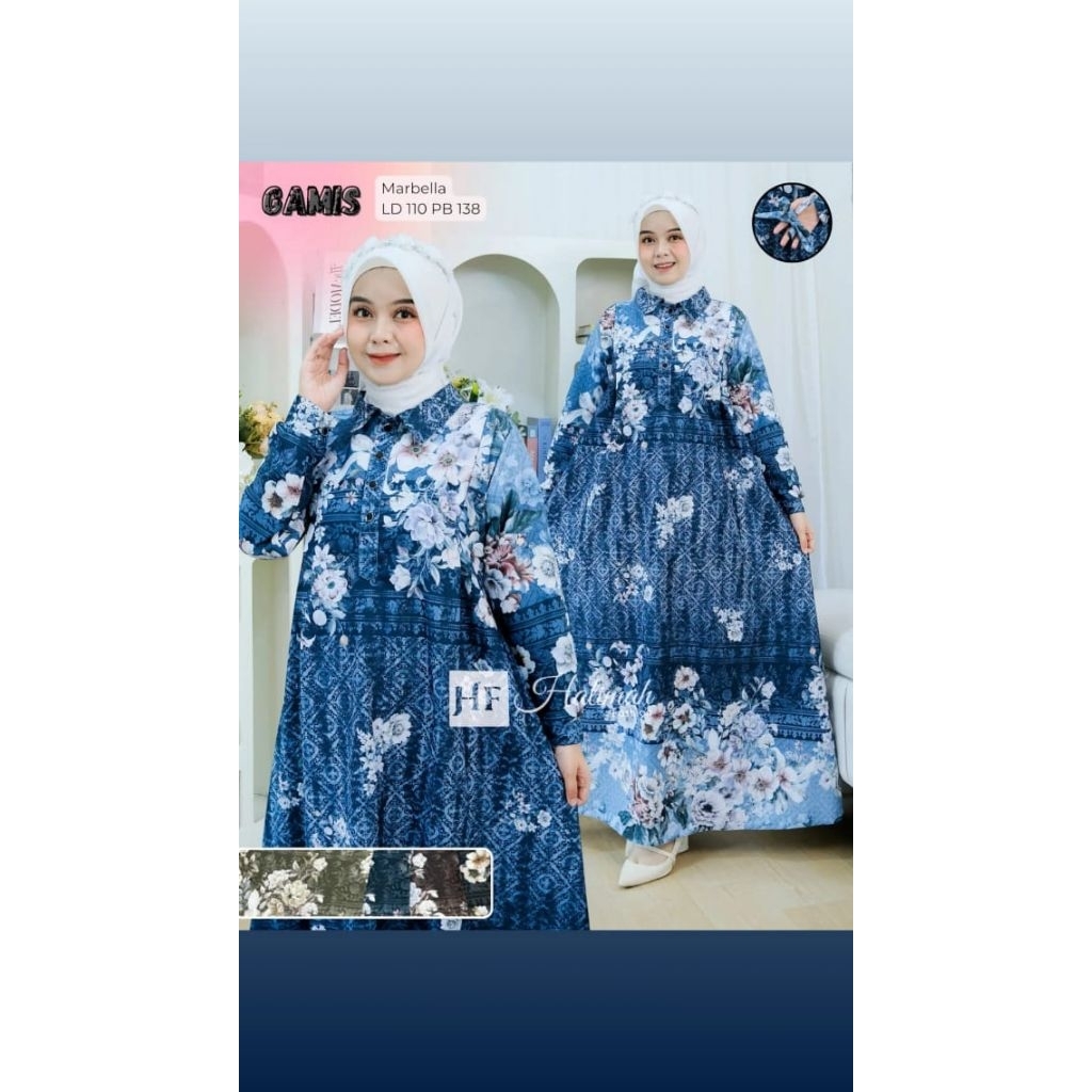 Mahesa Fashion - Marbela Dress UV / Gamis silk Premium