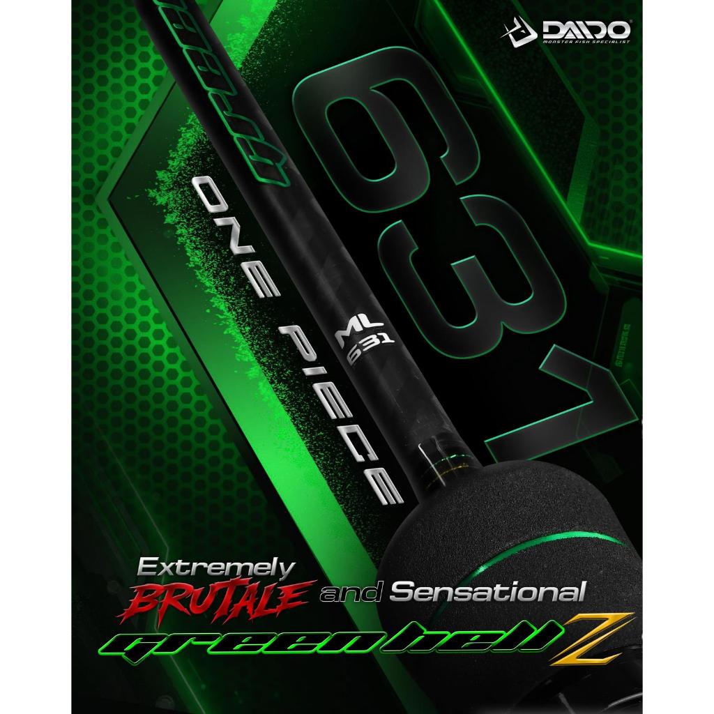 PROMO TERBATAS Daido - Joran Green Hell Z Carbon Solid Spinning dan Overhead 185Cm - Joran - BUTT JO