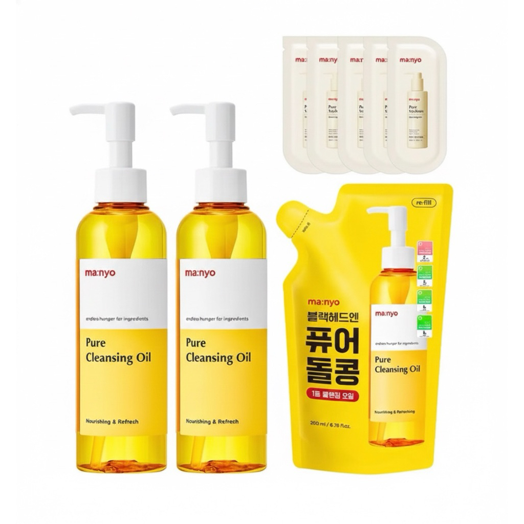 [JASTIP OLIVE YOUNG] Manyo Pure Cleansing Oil 200ml Full Set