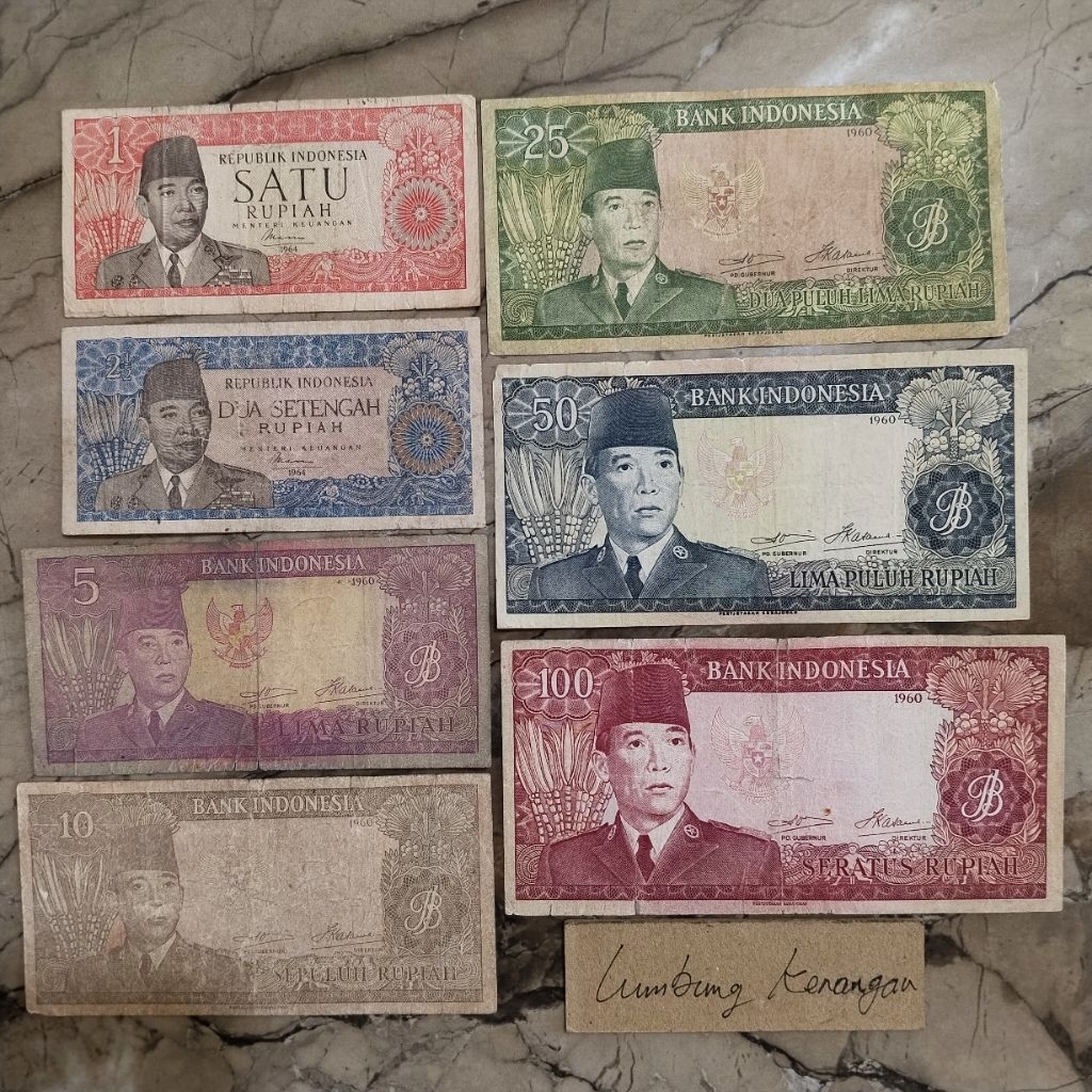 uang kuno seri sukarno set