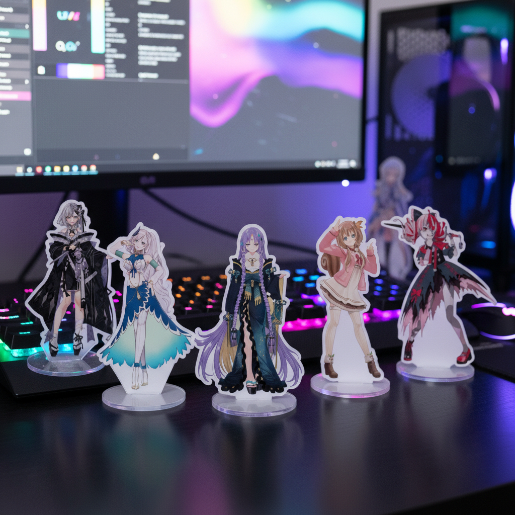 Standee Figure Akrilik Vtuber Hololive Indonesia Anya Iofi Kaela Kobo Moona Ollie Pavolia Risu Zeta 