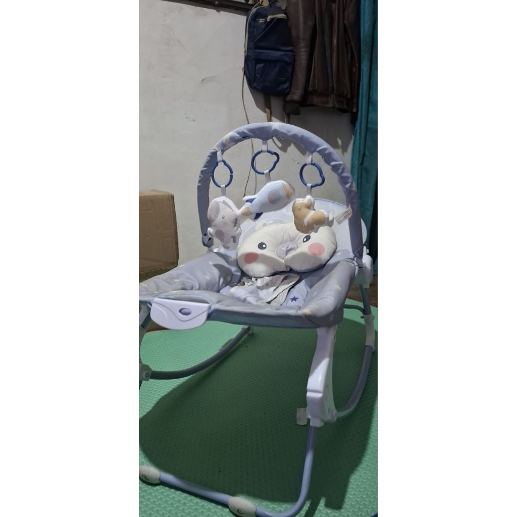 Preloved Bouncer Bayi Sugar Baby 10 in 1 dengan Musik & Getar untuk Newborn hingga Balita