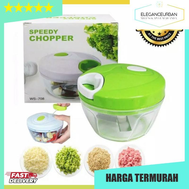 Speedy Coper Bawang Tarik Besar Chopper Blender Manual Alat Dapur Sayur Penghancur Bumbu