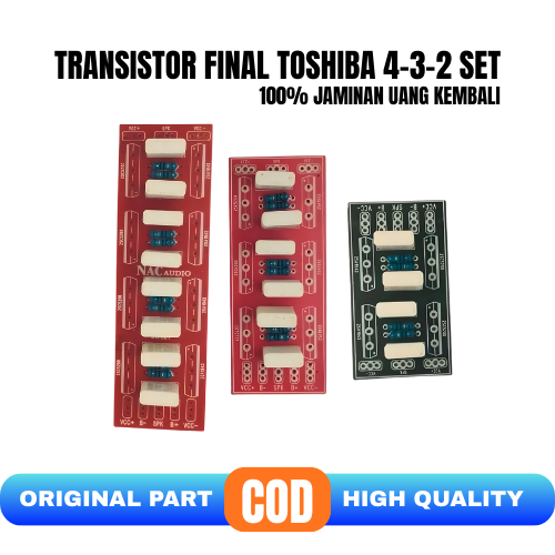 NUR PCB - Transistor final toshiba 2 set 3 set dan 4 set | resistor nobel | pcb transistor final