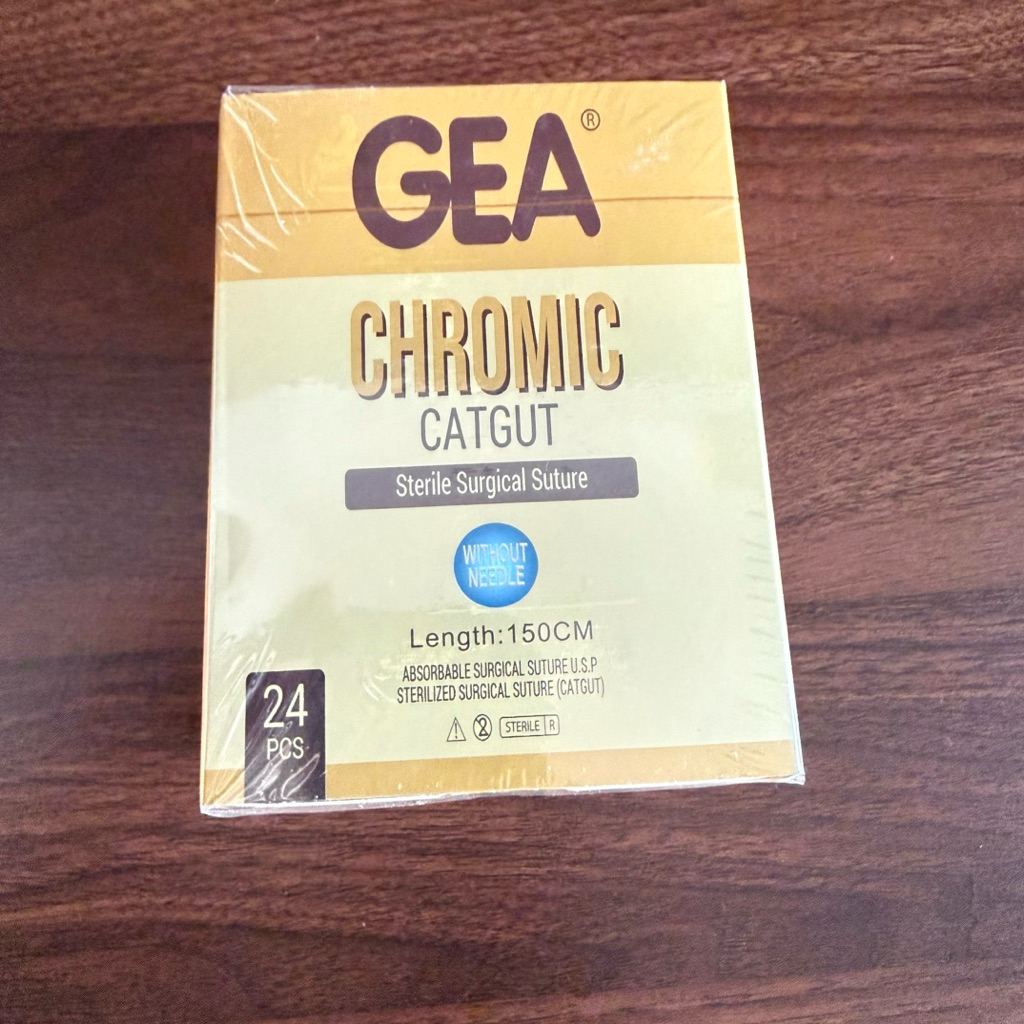 Catgut Chromic Benang Jahit GEA Absorbable Sterile Surgical Suture
