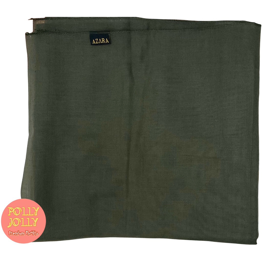 AZARA - Hijab Jilbab Paris Jadul Segi Empat Warna Hijau Tua Emerald (Baru)