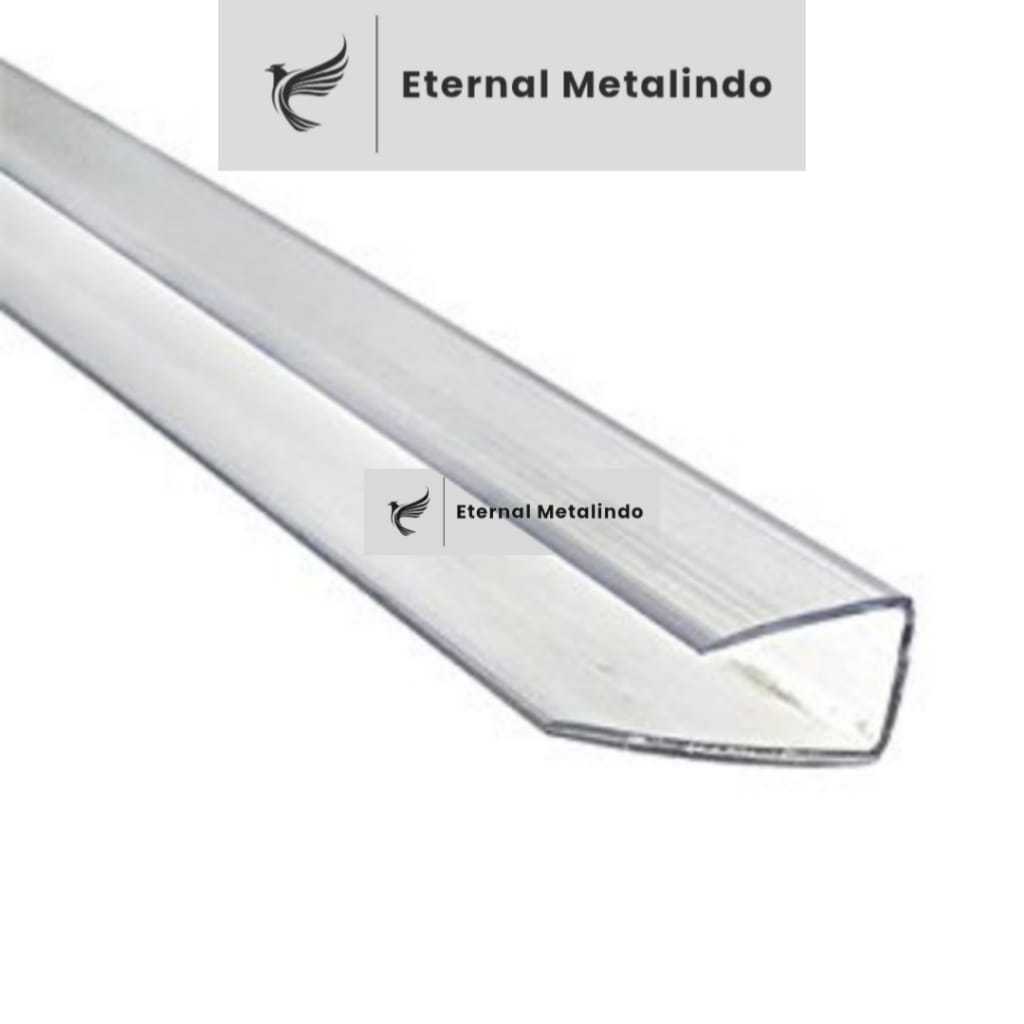 Lis U Polycarbonate / Profil List sambungan Atap Kanopi Solarflat Twinlite Solite Solarlite Slite