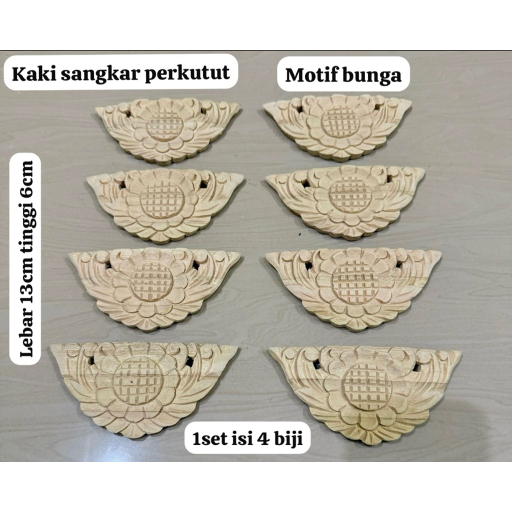 kaki ukir bunga sangkar perkutut