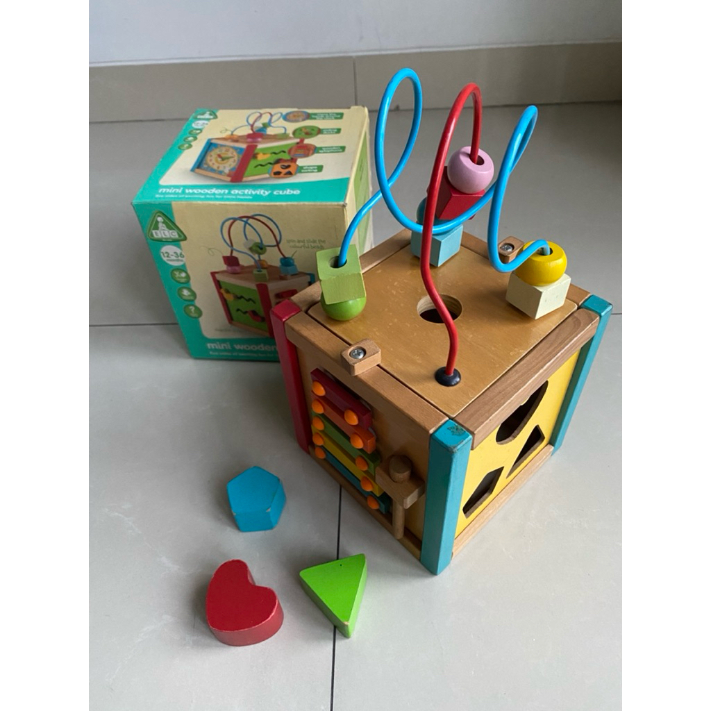 Mainan Anak ELC Mini Wooden Acticity Cube Preloved