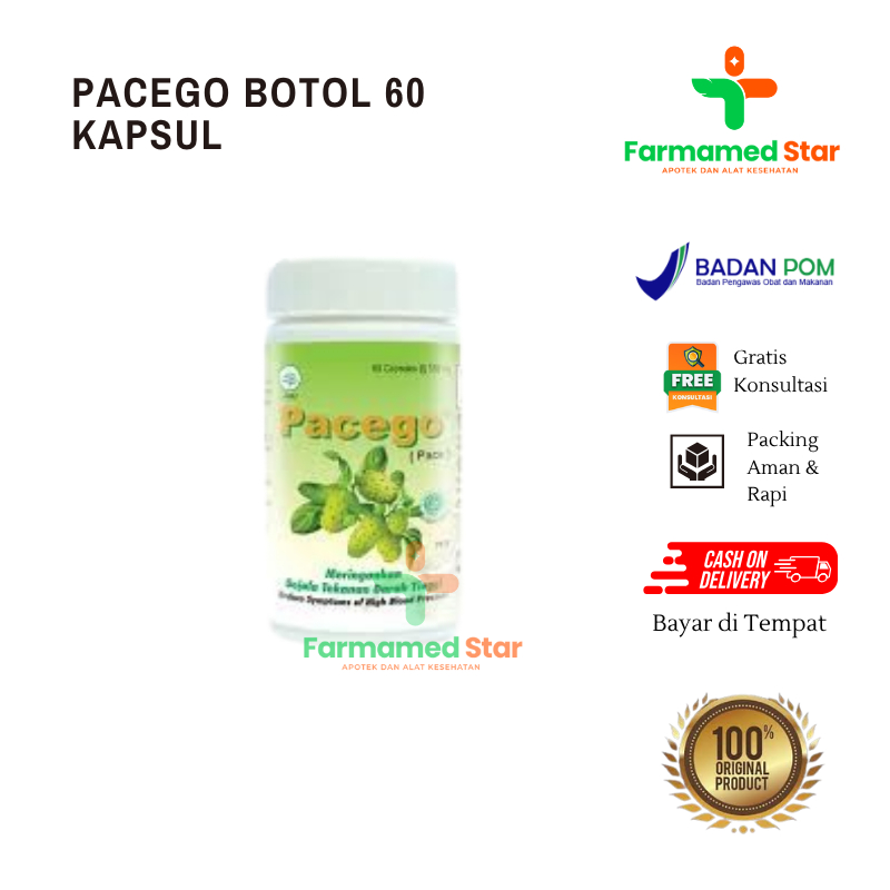 Borobudur Herbal Jakarta Pacego 60 Kapsul Hipertensi Diabetes