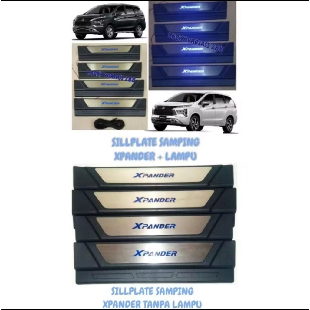 Sillplate Car / Sillplate Pintu Samping Mobil Xpander Xpander Cross Lampu Non Lampu