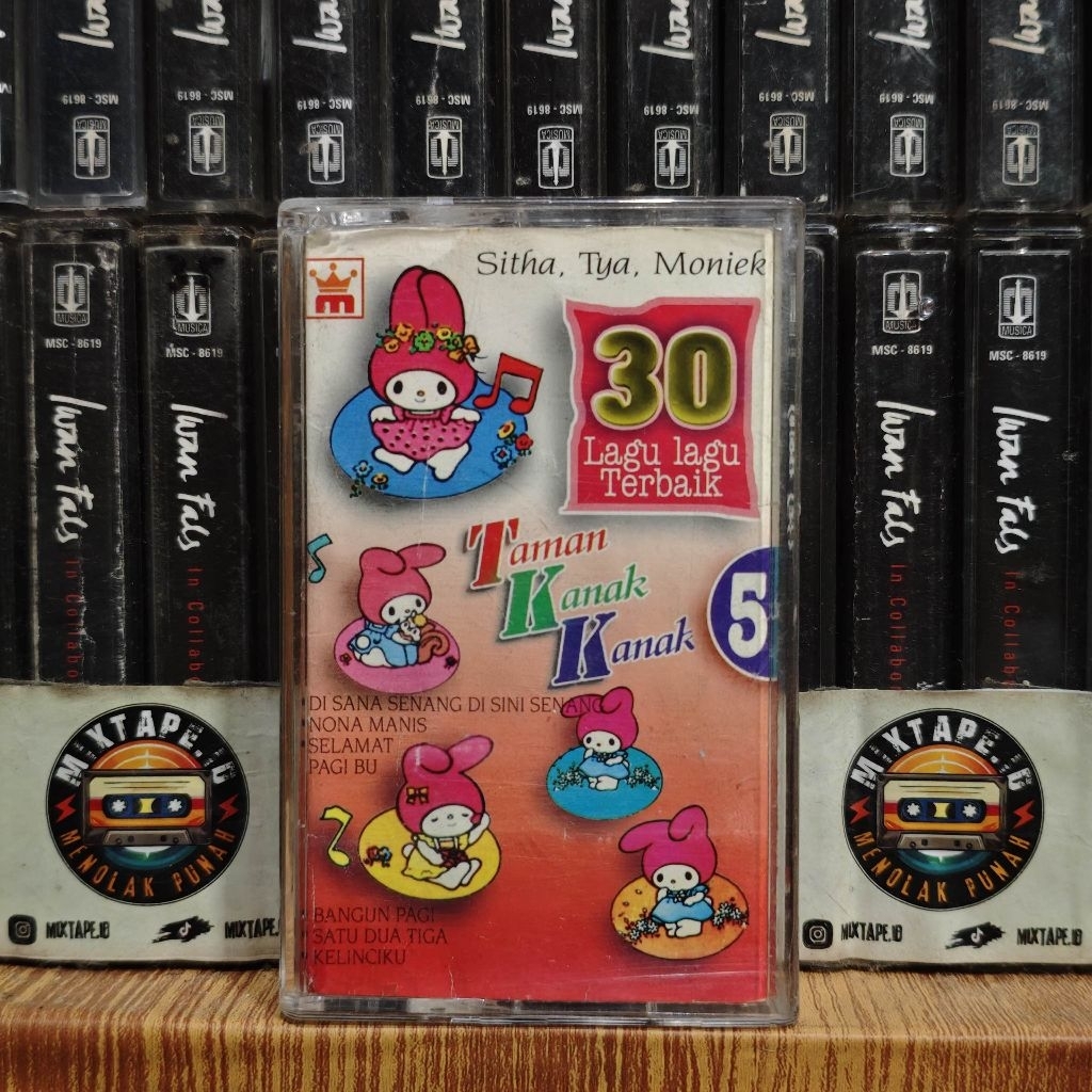 Kaset - 30 Lagu Lagu Terbaik Taman Kanak Kanak - Kaset Pita - Radio Tape - Radio - Pemutar Kaset - R