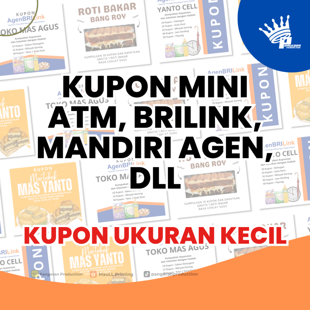 Kupon Mini ATM / Brilink / Kupon Ukuran Kecil