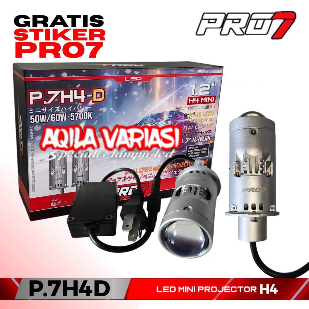MINI BILED PRO7 P.7 H4-D LAMPU MINI PROJECTOR BILED PRO7 H4 P.7H4-D 50-60 WAT