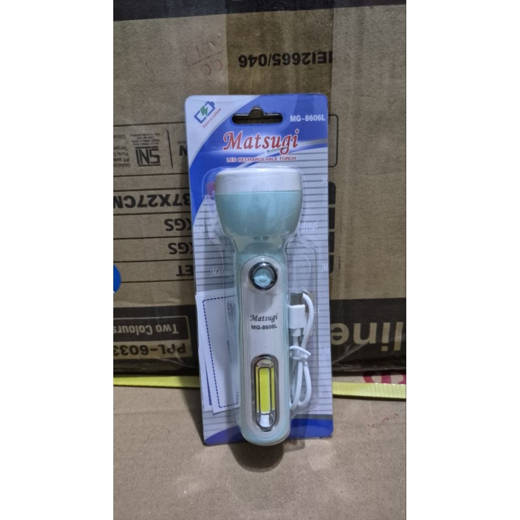 Matsugi Senter tangan Matsugi MG-8606L LED Rechargeable Torch 