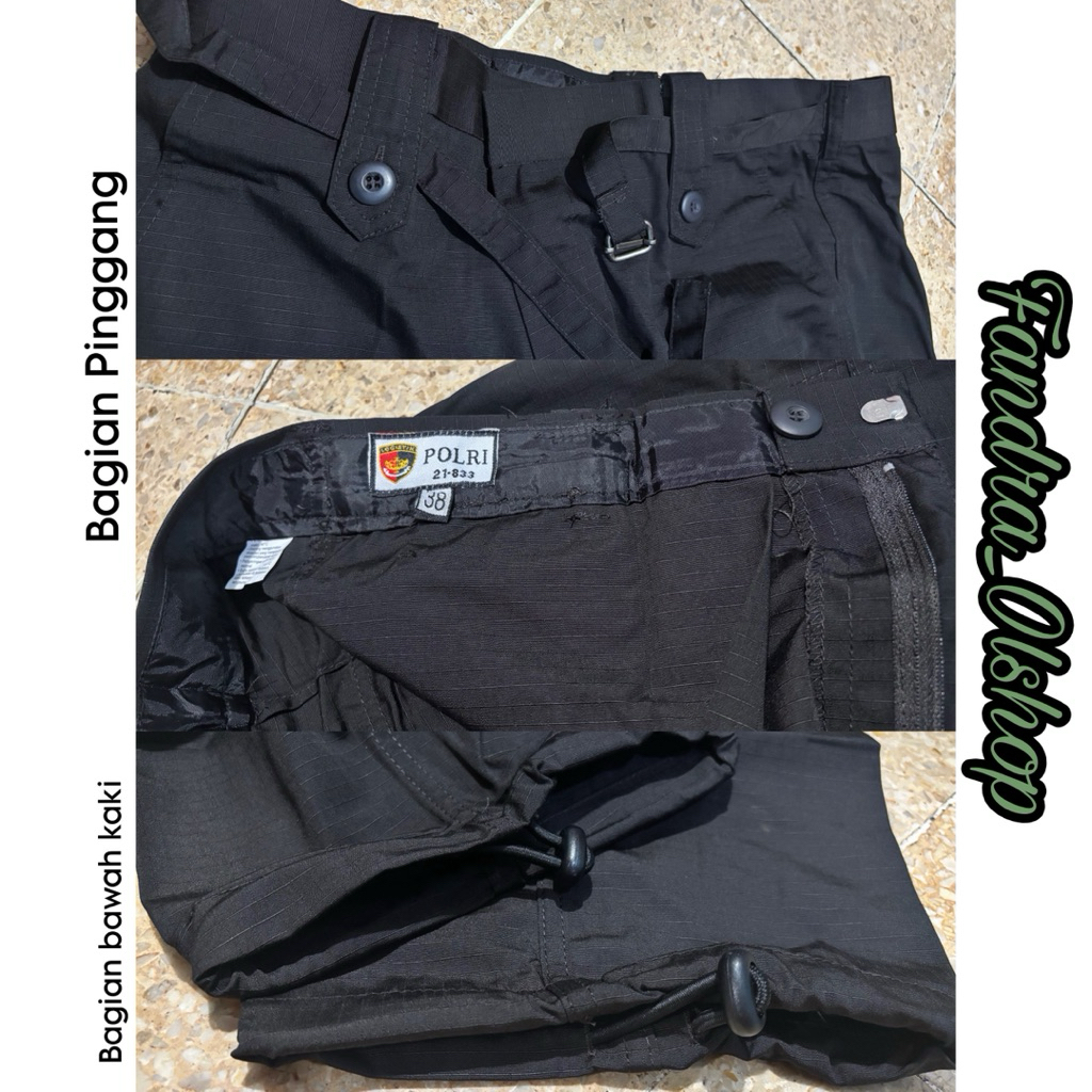 Celana PDL Jatah Polri Original Ripstok Coklat Gelap. Kualitas Terbaik 