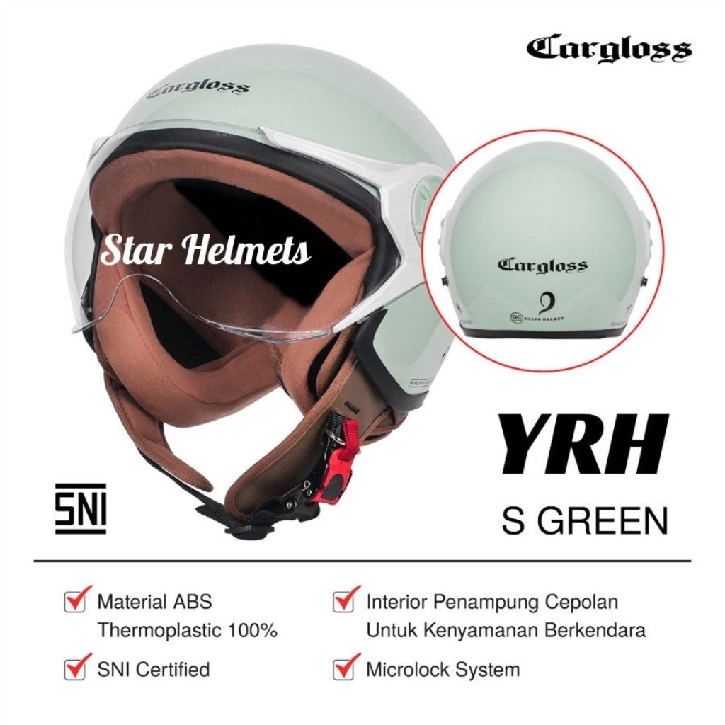 Helm Cargloss YRH Hijab Retro Sage Green