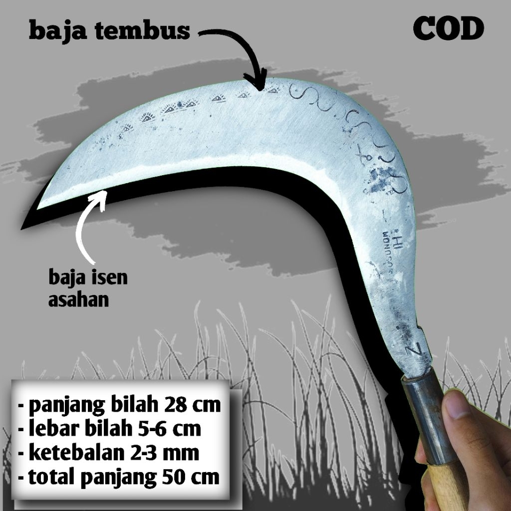 sabit,arit model kawung baja isen sudah asahan super