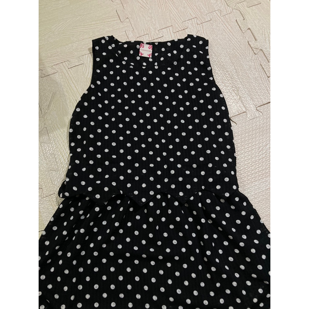 dress korea polkadot