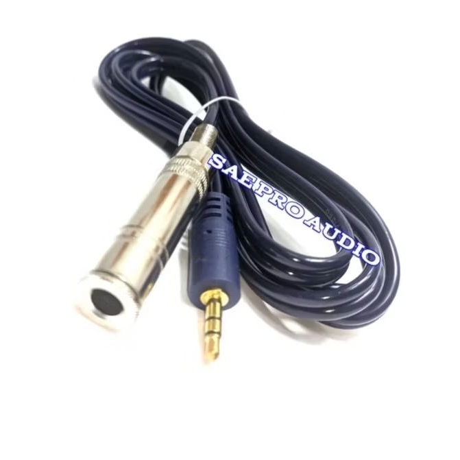 Kabel Sambungan Mic Jack Cover Mic 6.5mm To Mini Stereo 3.5mm Kabel Antel Berkualitas