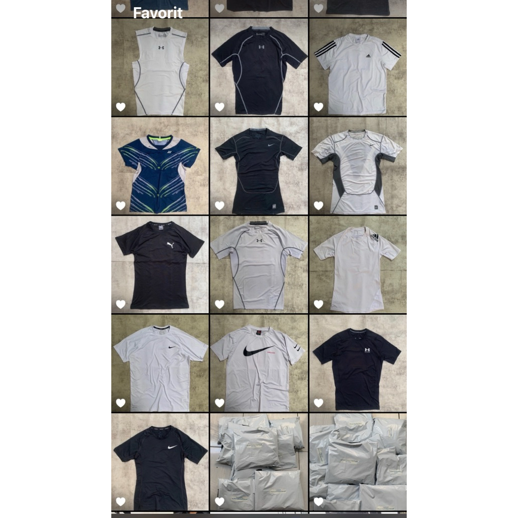 jersey preloved harga 40rb sampai 60rb plus admin fee jersey olahraga lari running badminton outdoor