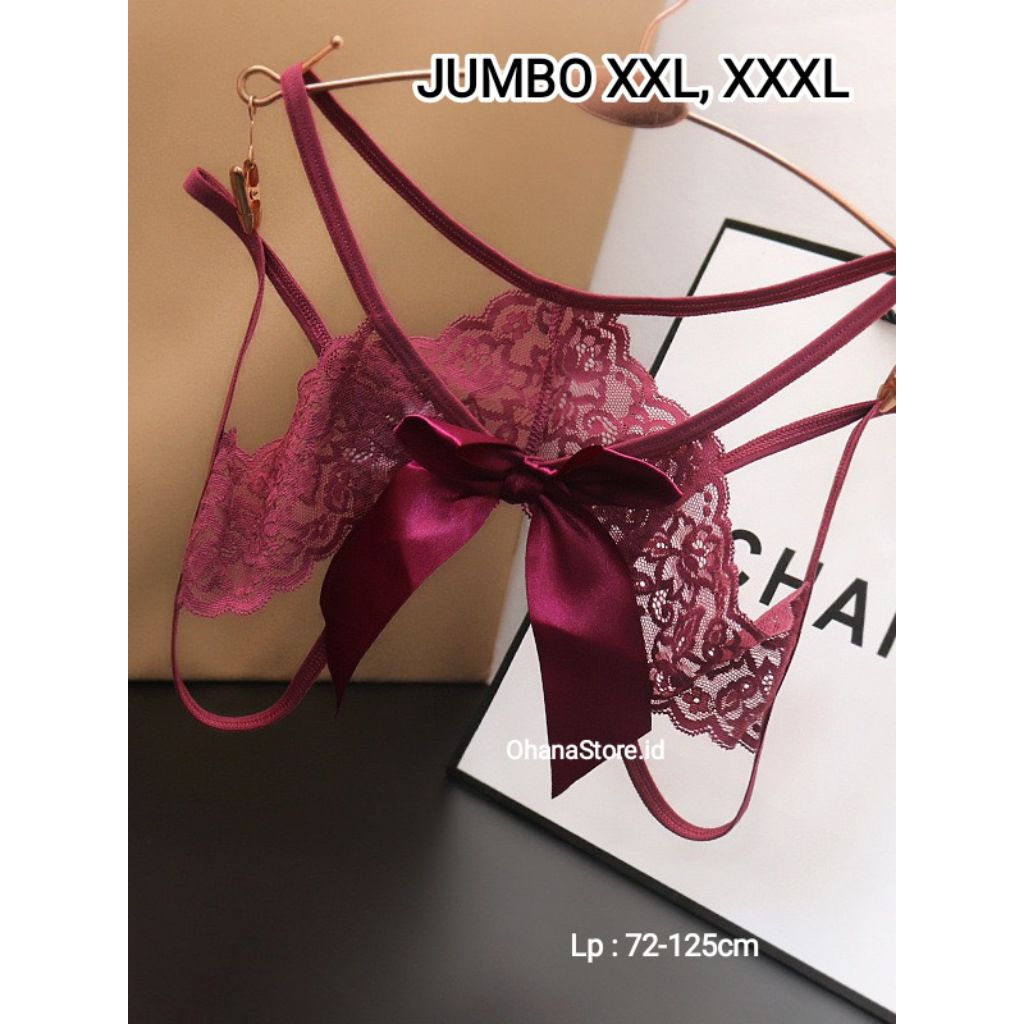 G String JUMBO L, XL, XXL, XXXL Seksi / Bisa COD / Lingerie Seksi Jumbo Lingerie Cantik / G String W