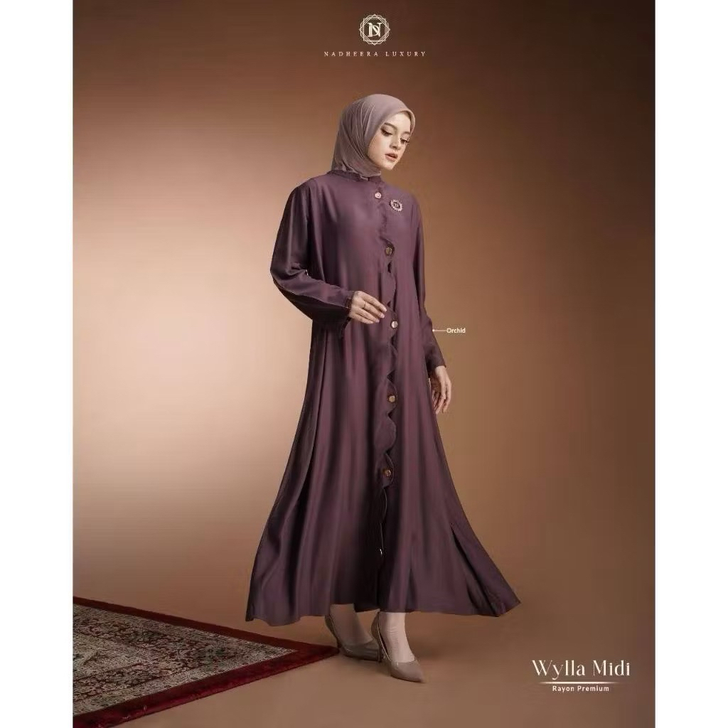 Wylla midi dress nadheera luxury/abaya/gamis/dress