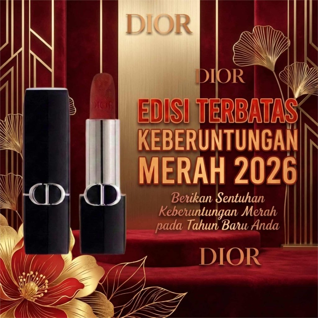 Dior Matte Lipstick Rouge Forever Mini 1.5g Original Travel Size | Velvet Matte Finish | Cocok untuk