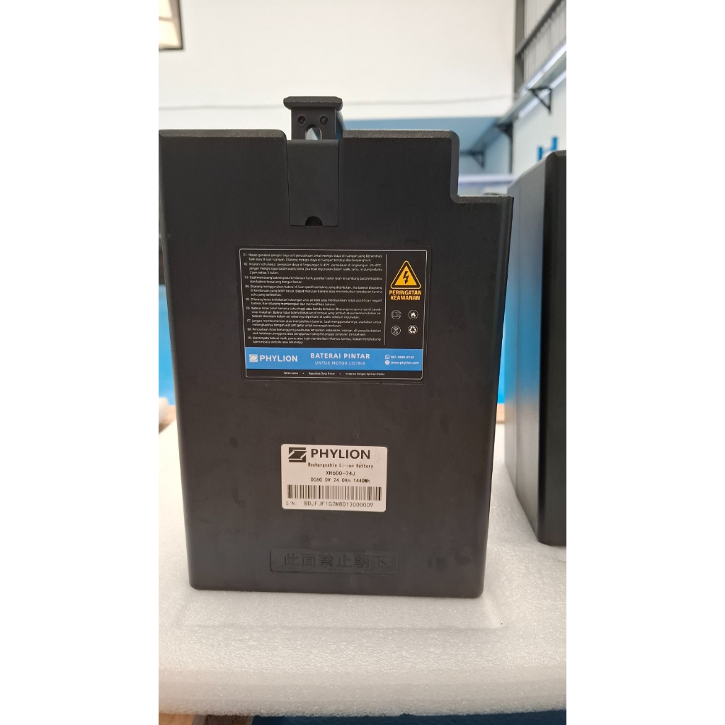 Phylion Baterai Lithium Ion 60V24Ah Baru dan Original untuk Semua Merk Motor Listrik