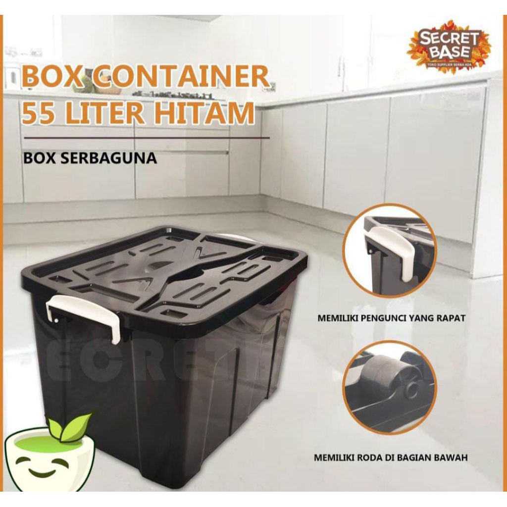 Box Container 55 Liter Warna Hitam