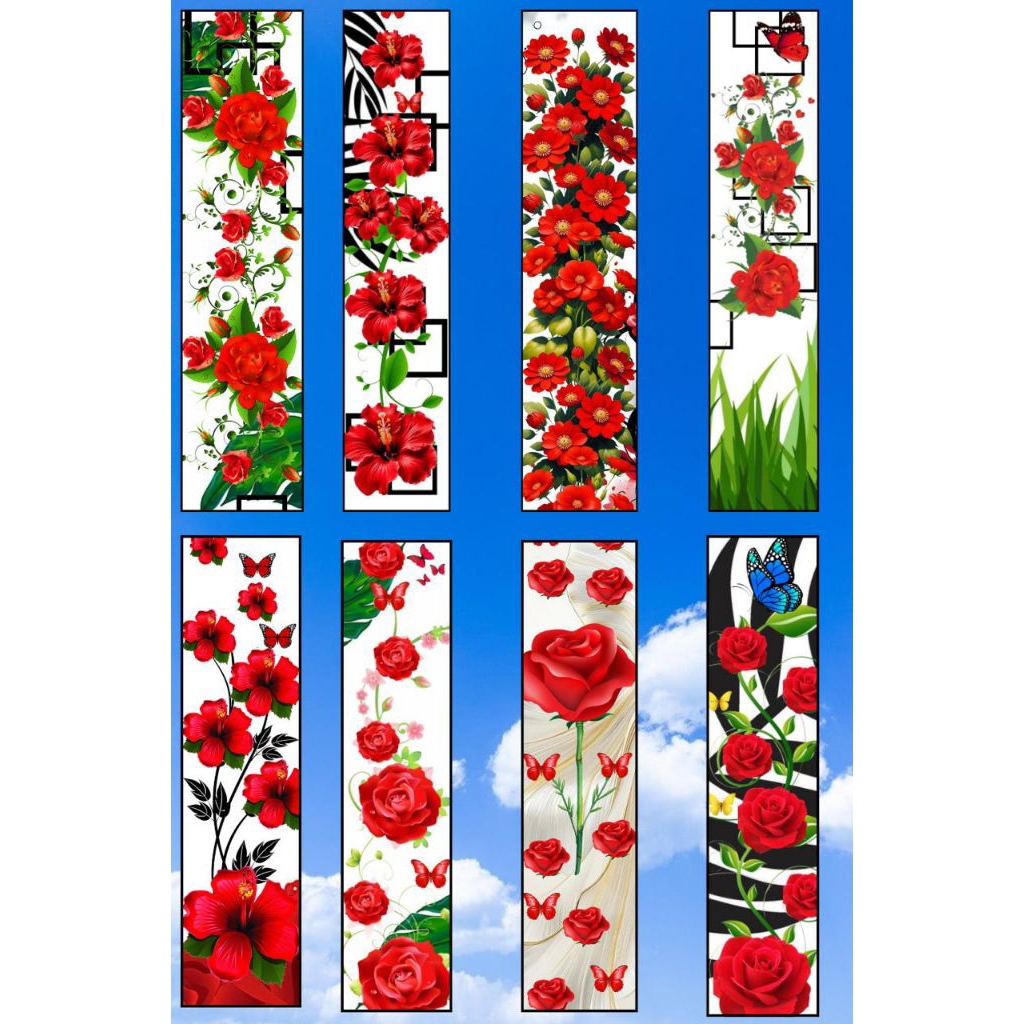 stiker kaca motif bunga stiker jendela stiker meja stiker kompor