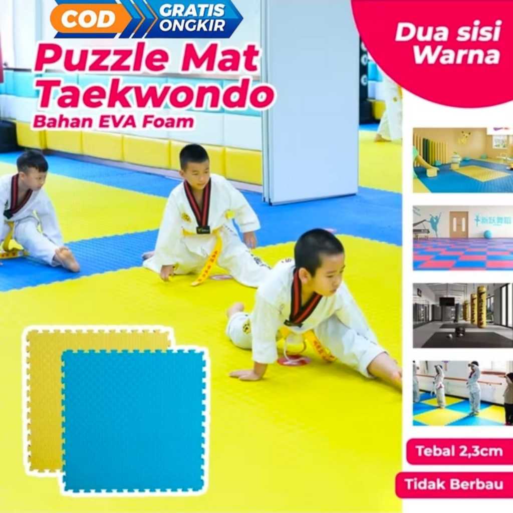 BISA COD Matras beladiri tebal 3cm 103cm x 103cm matras beladiri taekwondo matras pencak silat matra