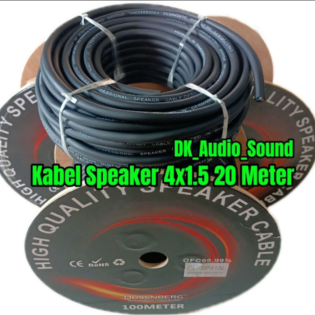 20 METER KABEL AUDIO 4X1.5 KABEL MERK DUSENBERG KABEL AUDIO KABEL SPEAKER ISI 4
