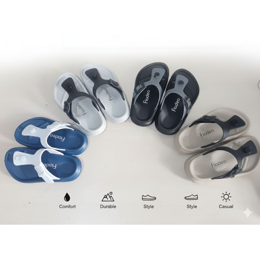 Sandal Jepit Anak Fladeo Tali Gesper Sandal Lebaran Anak