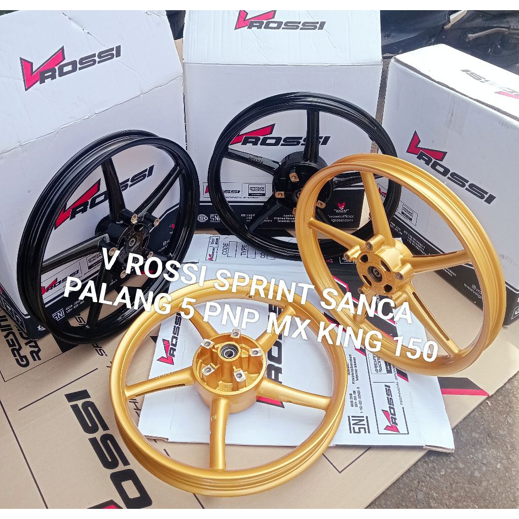 VELG/PELAK RACING V ROSSI SPRINT SANCA PALANG 5 MX KING 150 ORIGINAL V ROSSI SANCA MX KING 150