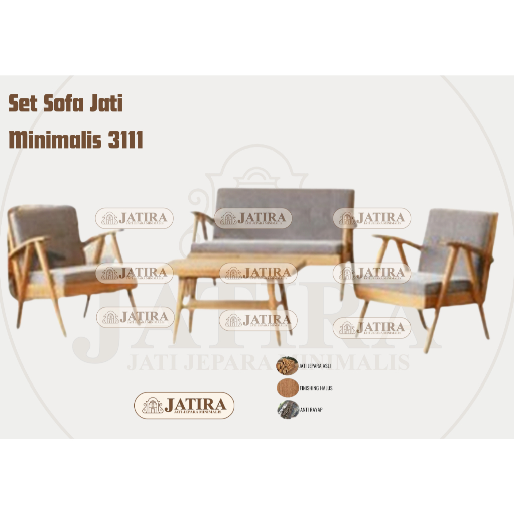 Set Sofa Jati Minimalis | Set Sofa Jati Jepara Asli Murah Palembang