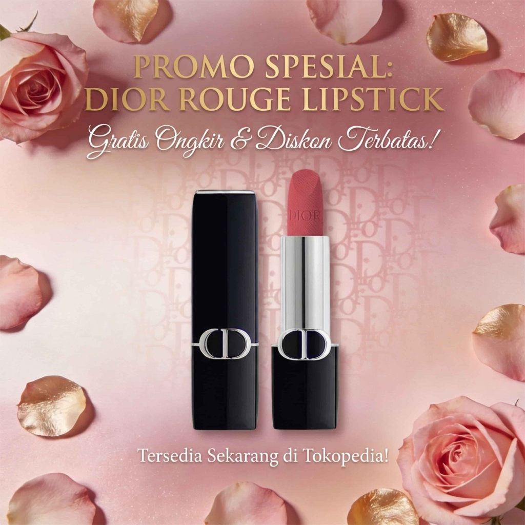 Dior Matte Lipstick Rouge Forever Mini 1.5g Original | Lipstik Velvet Halus Tahan Lama Tidak Mudah T