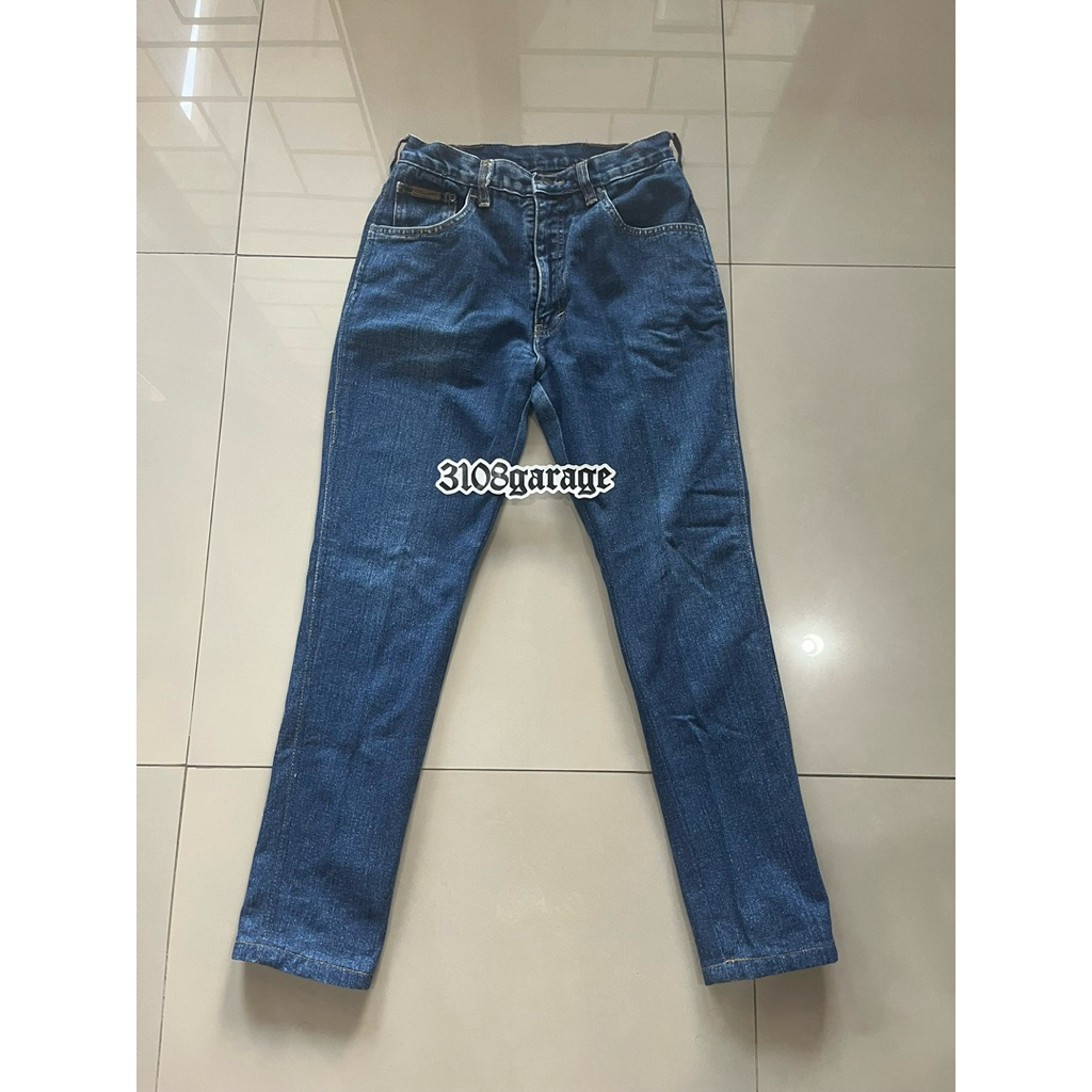 Celana panjang pants mens pria wrangler denim jeans light blue biru sz 34/33 used second