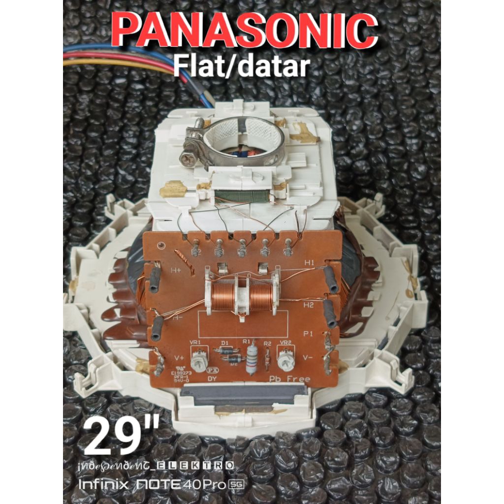 Defleksi yuke Tv panasonic    yuke Tv panasonic 29 inchi layar datar    Yuke QPC-N7435CY1   yuke Tv 