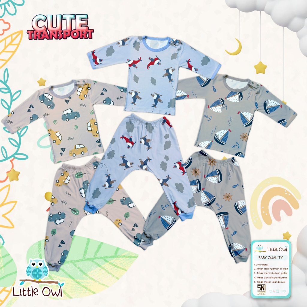 ITTLE OWL - SETELAN PANJANG LITTLE OWL - SETELAN BAJU ANAK LITTLE OWL - SET BAJU BAYI