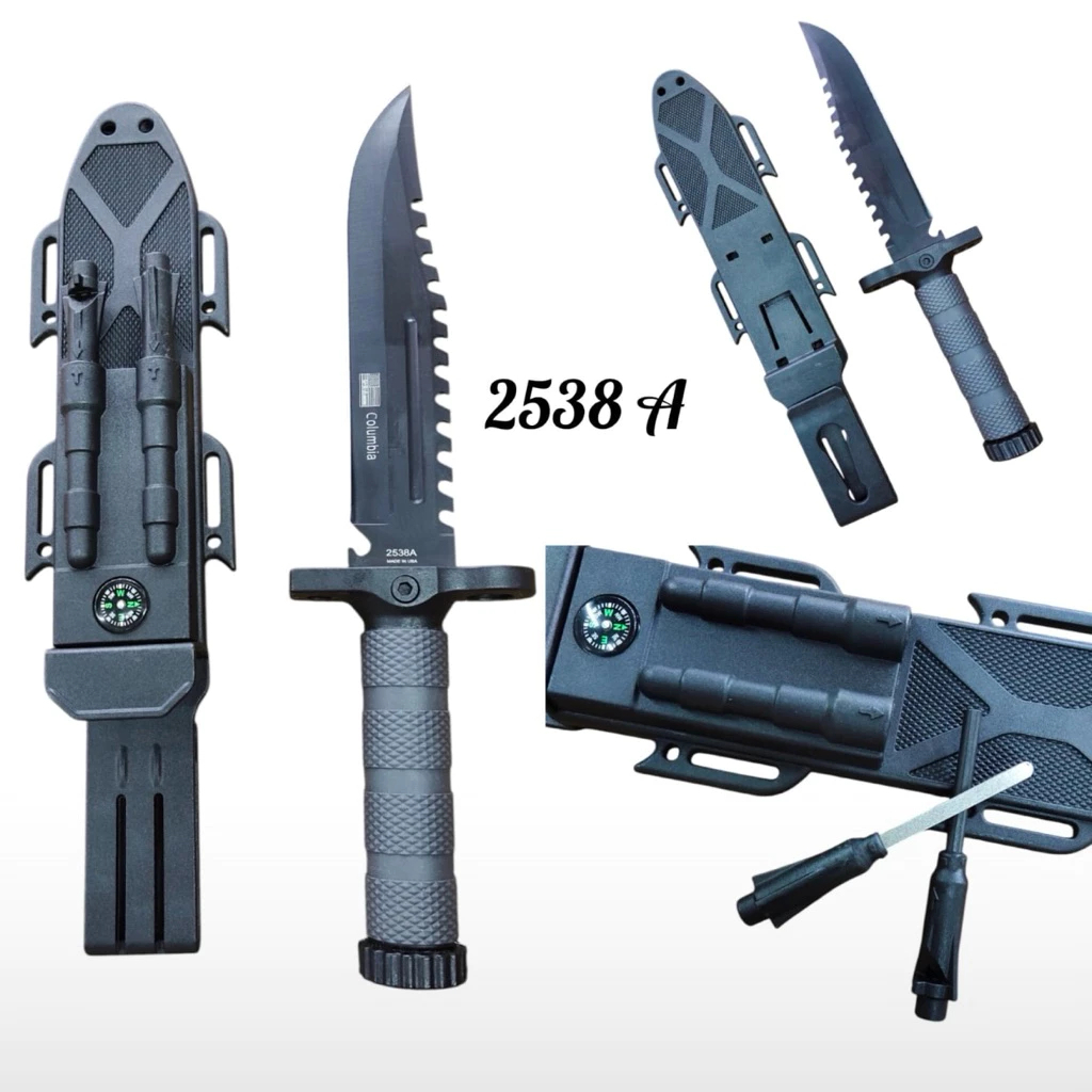 Pisau Survival Alam Liar Fitur Lengkap 2538A / Survival kit